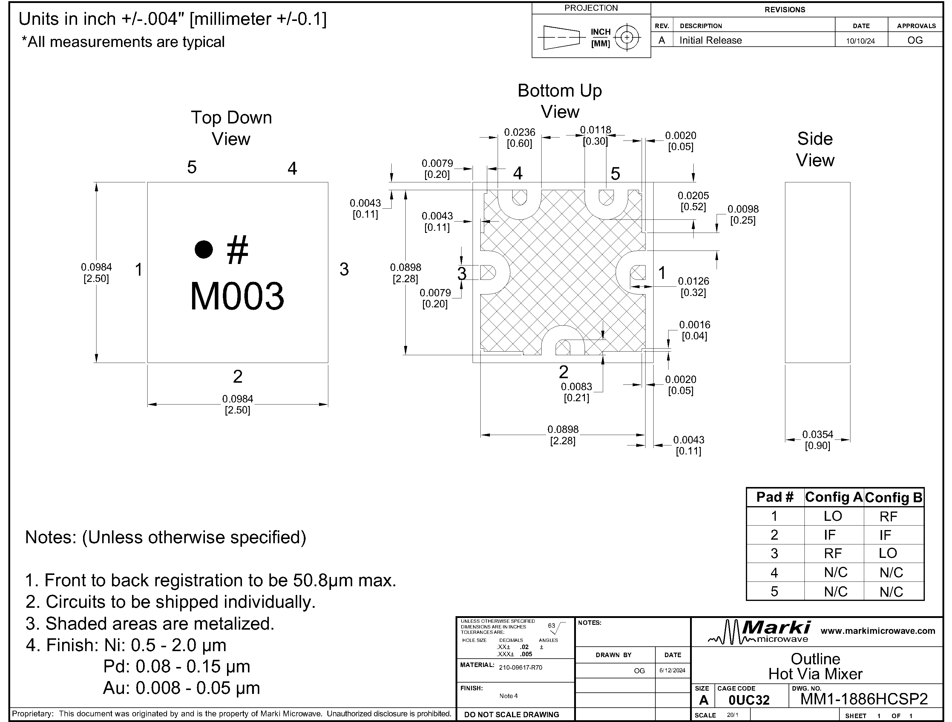 MM1-1886HCSP2_GaAs MMIC Chip Scale Package Double Balanced Mixer
